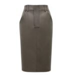 SAINT LAURENT PENCIL SKIRT IN SHINY LAMBSKIN