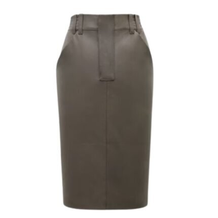 SAINT LAURENT PENCIL SKIRT IN SHINY LAMBSKIN