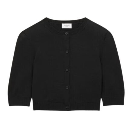 SAINT LAURENT CROPPED CARDIGAN IN WOOL
