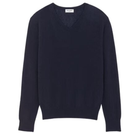 SAINT LAURENT V NECK SWEATER IN CASHMERE AND SILK
