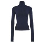 FENDI SKI SWEATER BLUE TECHNICAL FABRIC SWEATER