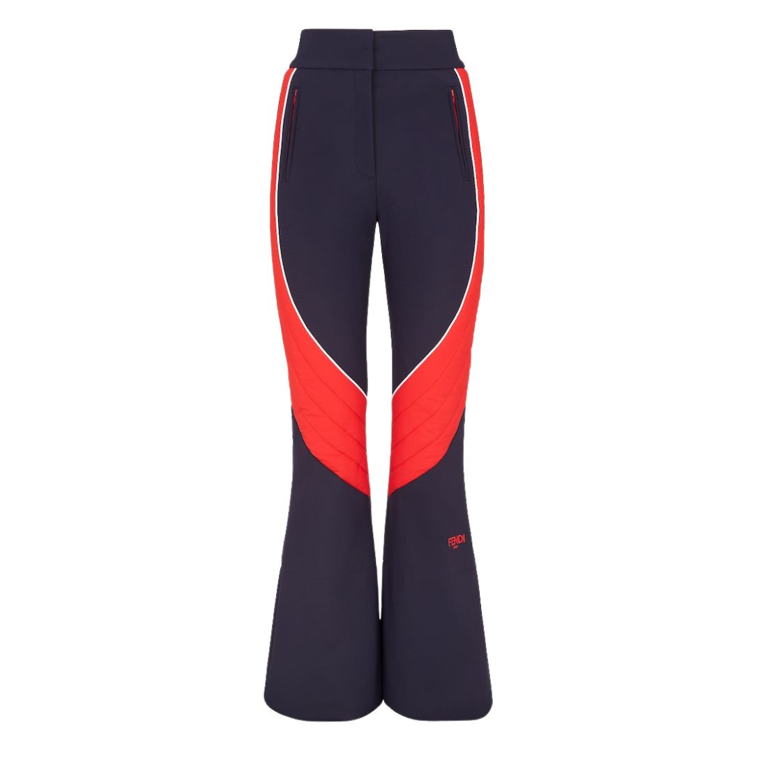 1 FENDI SKI PANTS BLUE TECHNICAL FABRIC PANTS
