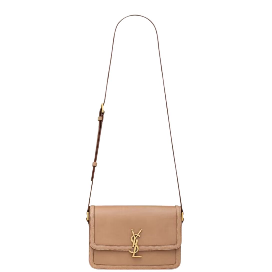1 SAINT LAURENT SOLFERINO MEDIUM SATCHEL IN VEGETABLE-TANNED LEATHER