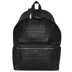 SAINT LAURENT CITY BACKPACK IN CROCODILE-EMBOSSED LEATHER