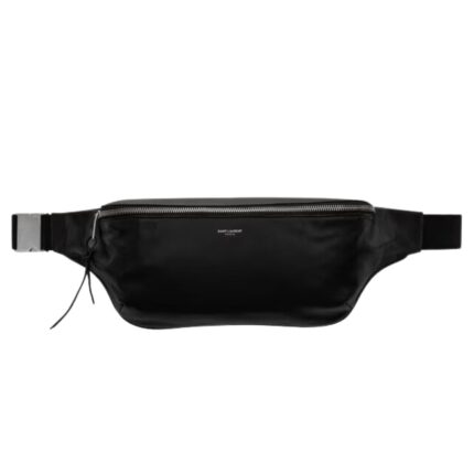 SAINT LAURENT CITY CROSSBODY BAG IN LAMBSKIN AND COTTON
