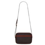SAINT LAURENT LE MONOGRAMME CAMERA BAG IN CASSANDRE CANVAS AND SMOOTH LEATHER