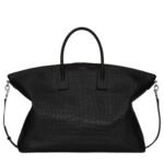 SAINT LAURENT GIANT BOWLING BAG IN CROCODILE-EMBOSSED LEATHER