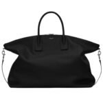 SAINT LAURENT GIANT BOWLING BAG IN SOFT GRAINED LEATHER