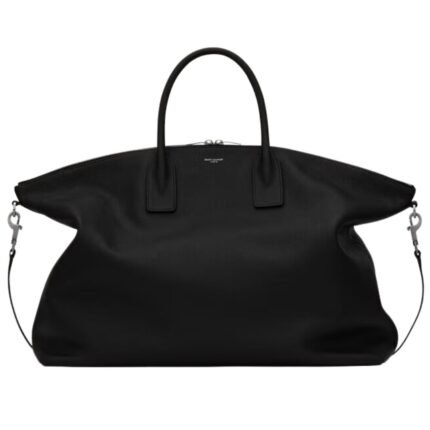SAINT LAURENT GIANT BOWLING BAG IN SOFT GRAINED LEATHER