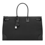 SAINT LAURENT SAC DE JOUR 48H DUFFEL IN NYLON AND LEATHER