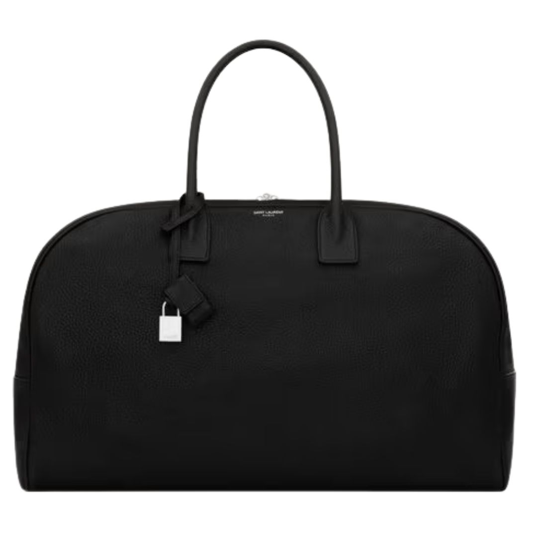 1 SAINT LAURENT BOWLING DUFFLE BAG IN GRAINED LEATHER