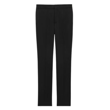 SAINT LAURENT PANTS IN GRAIN DE POUDRE
