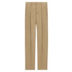 SAINT LAURENT HIGH-WAISTED PANTS IN WOOL GABARDINE