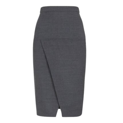 FENDI PINSTRIPED WOOL SKIRT
