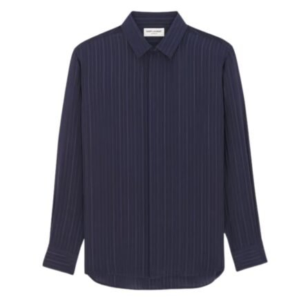 SAINT LAURENT SHIRT IN STRIPED SILK CREPE DE CHINE