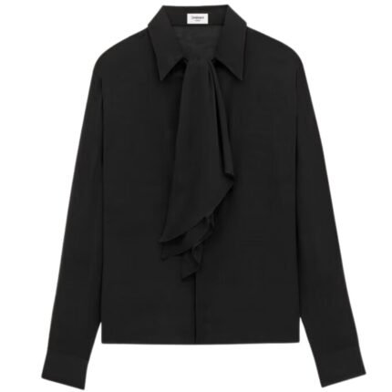 SAINT LAURENT SHIRT IN SILK CREPE MUSLIN