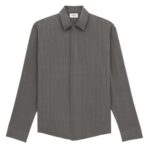 SAINT LAURENT CASSANDRE SHIRT IN STRIPED SILK