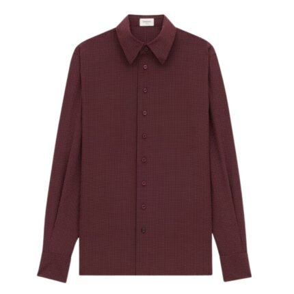 SAINT LAURENT SHIRT IN DOTTED SILK CREPE DE CHINE