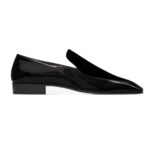 SAINT LAURENT GABRIEL LOAFERS IN PATENT LEATHER AND VELVET