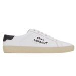 SAINT LAURENT COURT CLASSIC SL/06 EMBROIDERED SNEAKERS IN SMOOTH LEATHER