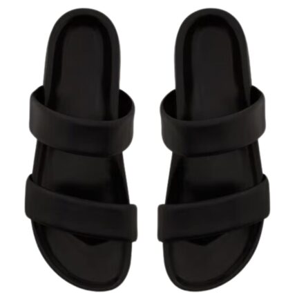 SAINT LAURENT NICHOLS SLIDES IN SMOOTH LEATHER