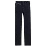 SAINT LAURENT STRAIGHT JEANS IN CARBON BLACK DENIM