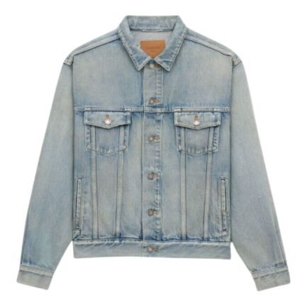 SAINT LAURENT TRUCKER JACKET IN CHICAGO BLUE DENIM