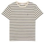 SAINT LAURENT CASSANDRE T-SHIRT IN STRIPED JERSEY