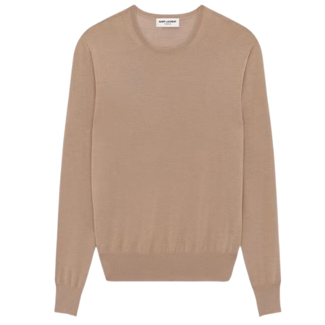 1 SAINT LAURENT SWEATER IN CASHMERE WOOL AND SILK