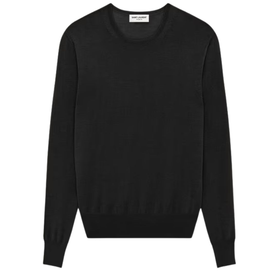 1 SAINT LAURENT SWEATER IN CASHMERE WOOL AND SILK