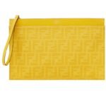 FENDI FF JACQUARD FLAT MEDIUM FABRIC POUCH