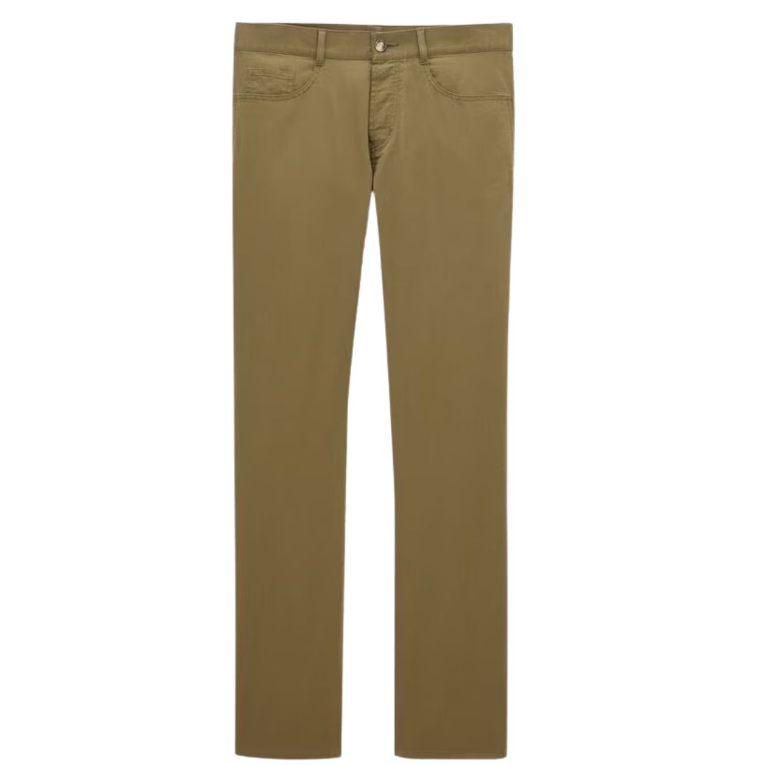 1 SAINT LAURENT RELAXED SLIM PANTS IN COTTON