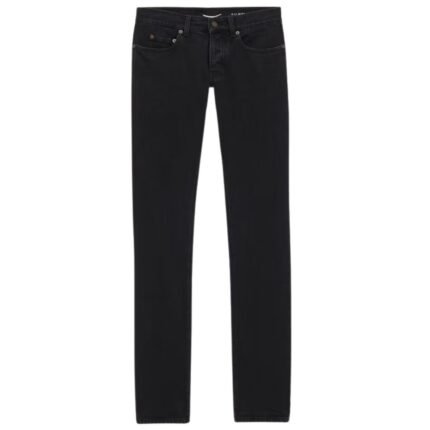 SAINT LAURENT SLIM FIT JEANS IN CARBON BLACK DENIM