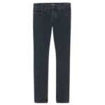 SAINT LAURENT SLIM FIT JEANS IN DARK BLUE BLACK DENIM