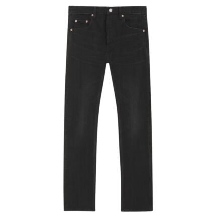 SAINT LAURENT MICK JEANS IN BLACK DENIM