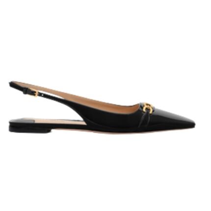 TOM FORD PATENT LEATHER WHITNEY SLINGBACK BALLERINA BLACK