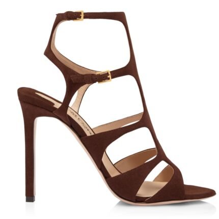 TOM FORD SUEDE LEATHER PARADIS SANDAL DARK WHISKY