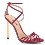TOM FORD PATENT LEATHER IDA SANDAL RASPBERRY