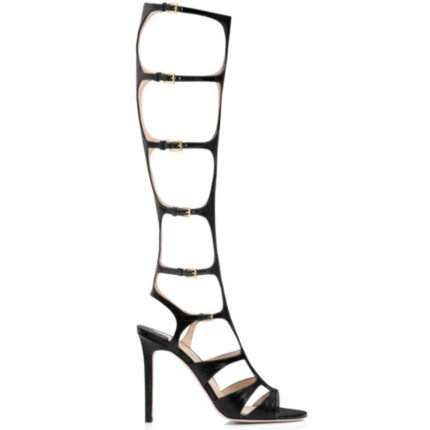 TOM FORD PRINTED TEJUS PARADIS KNEE HIGH SANDAL BLACK