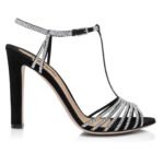 TOM FORD CRYSTAL EMBELLISHED SUEDE LEATHER JERRY SANDAL BLACK