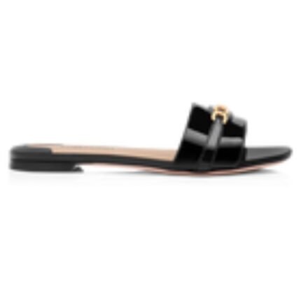 TOM FORD PATENT LEATHER WHITNEY SLIDE BLACK