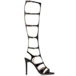 TOM FORD PRINTED TEJUS PARADIS KNEE HIGH SANDAL BLACK