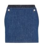 FENDI SHORTS BLUE TWO-TONE DENIM