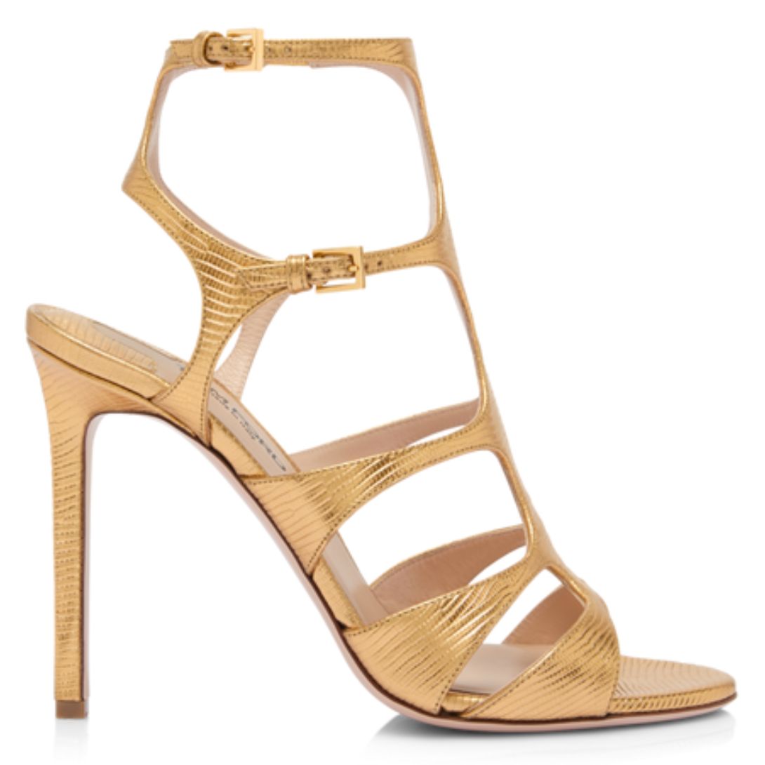 1 TOM FORD LAMINATED PRINTED LIZARD PARADIS SANDAL