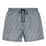 FENDI BLUE NYLON SHORTS