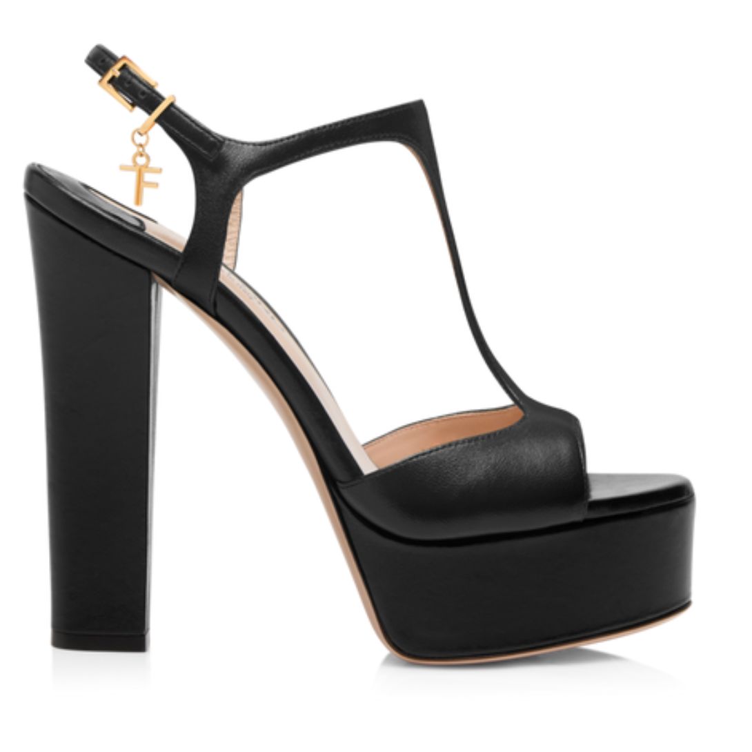 1 TOM FORD NAPPA LEATHER ANGELINA PLATFORM SANDAL