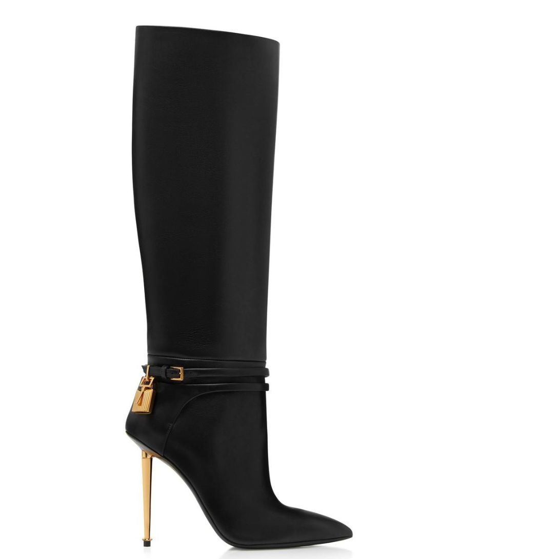 1 TOM FORD LEATHER PADLOCK BOOT