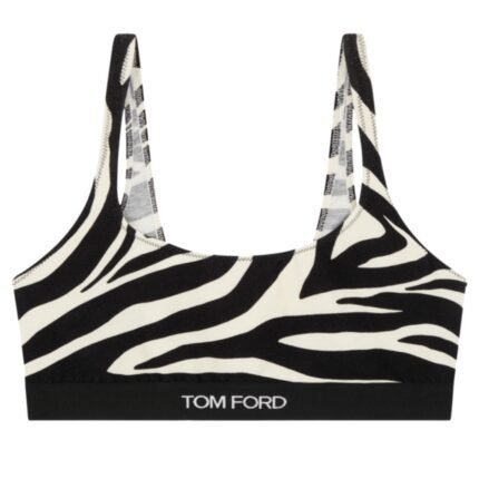TOM FORD OPTICAL ZEBRA PRINTED MODAL SIGNATURE BRALETTE