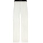 TOM FORD STRETCH SILK SATIN PJ PANTS ECRU