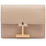 TOM FORD GRAIN LEATHER TARA COMPACT WALLET